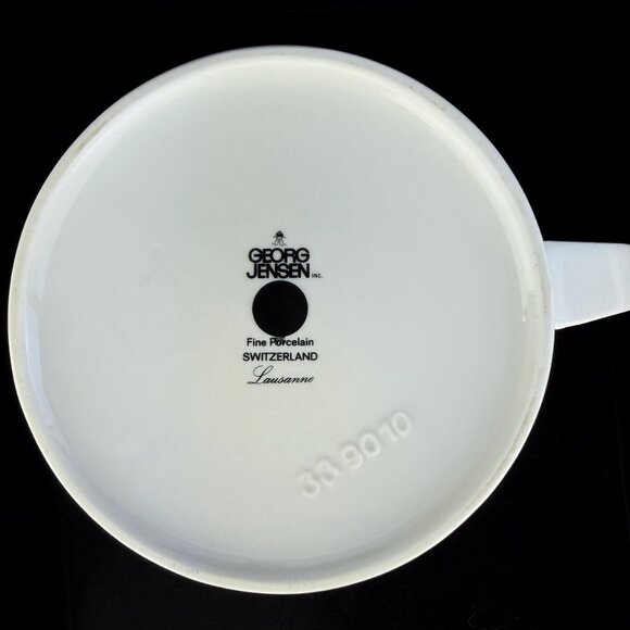 Georg Jensen Lausanne White Porcelain Teapot Modernist Swiss Fine Porcelain - Picture 12 of 13